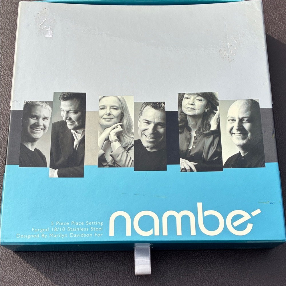 Nambe Stainless Steel 5 Piece Set in Blue Box